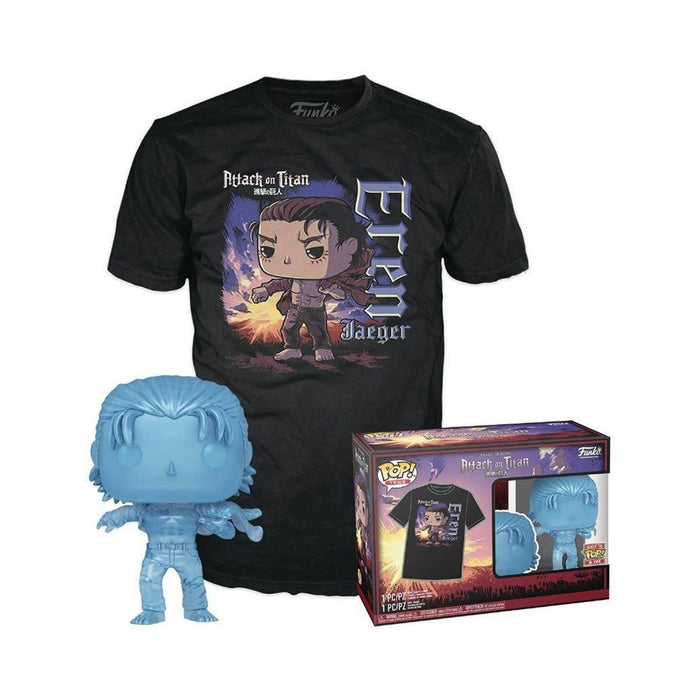 Funko Pop! & Tee (Adult): Attack on Titan Final Season - Eren Jaeger (with Marks) Vinyl Figure and T-Shirt (S)-0