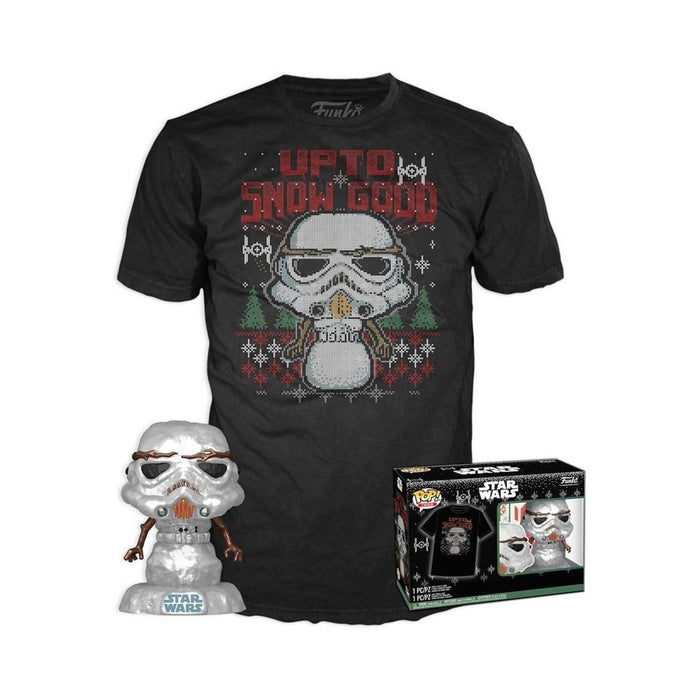 Funko Pop! & Tee (Adult): Star Wars - Holiday Stormtrooper (Metallic) Vinyl Figure & T-Shirt (M)-0