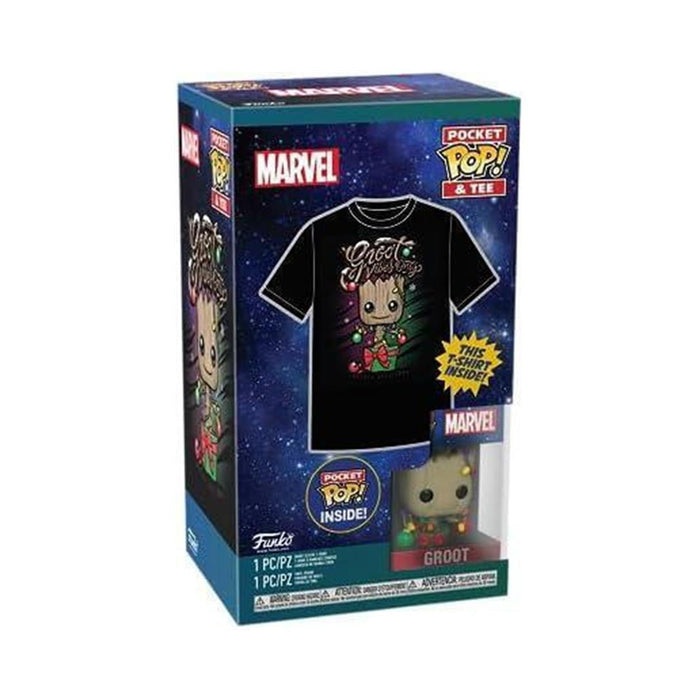 Funko Pocket Pop! & Tee (Child): Guardians of the Galaxy - Holiday Groot Vinyl Figure & T-Shirt (S)-0