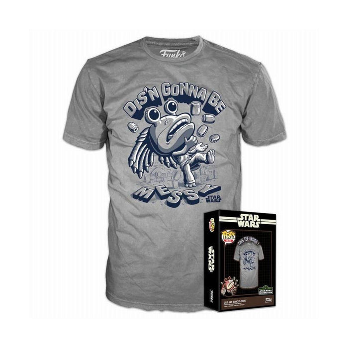 Funko Boxed Tee Disney Star Wars_ The Phantom Menace Anniversary - Jar Jar Bink T-Shirt (L)-0