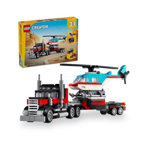 LEGO® Creator_ Flatbed Truck with Helicopter Toy (31146)-0