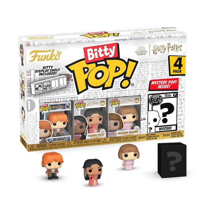Funko Bitty Pop! 4-Pack: Harry Potter Goblet of Fire - Ron Weasley, Padma Patil, Madame Maxim, Mystery Pop! Vinyl Figures-0