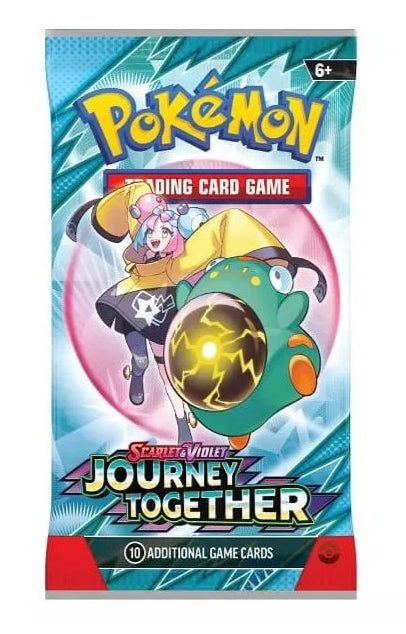 Bustina Pokémon TCG: SV09 - Viaggio Insieme, 10 Carte Assortite, Emozioni Scintillanti