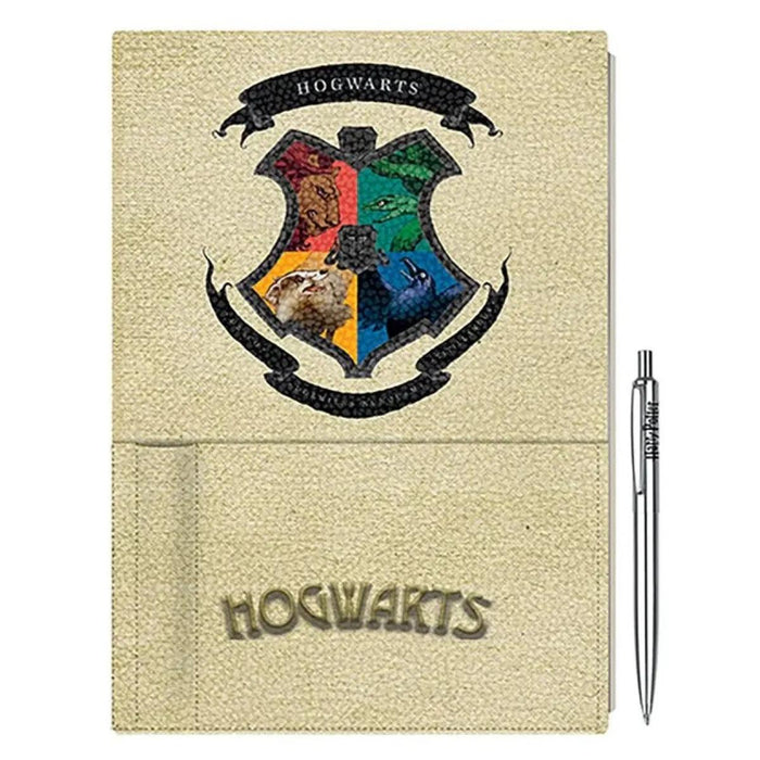 Harry Potter: Pyramid - Intricate Houses Premium Notebook With Pen (Set Quaderno+Penna)