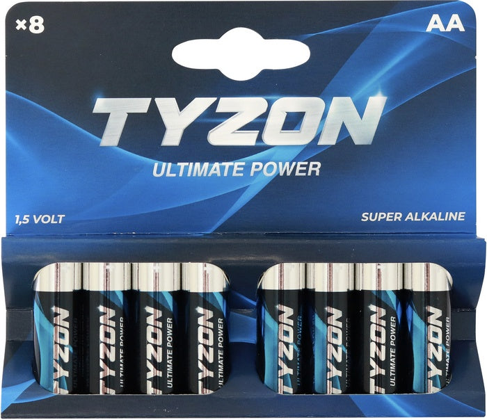 Tyzon 1.5V AA Piles alcalines 8 pcs