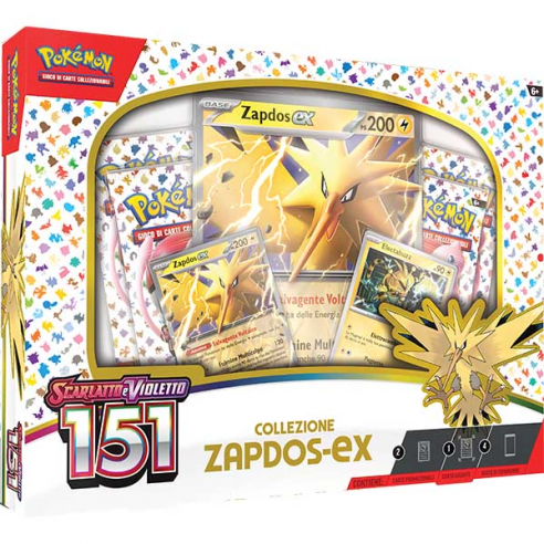 Pokemon Scarlet und Violet 151 Zapdos-Ex-Sammlung (ITA)