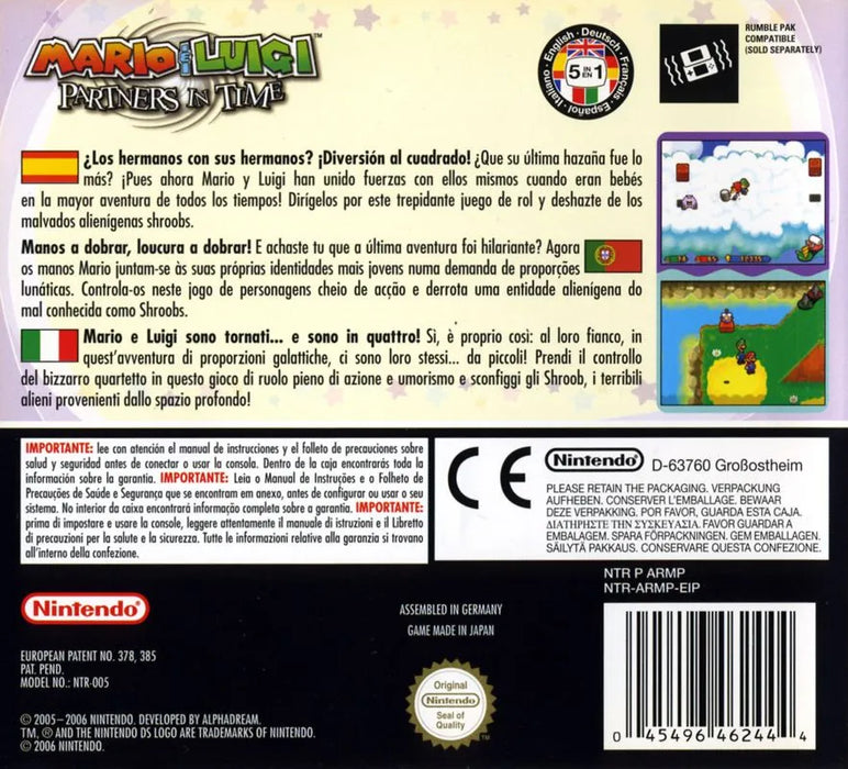 Mario & Luigi: Partners in Time (USATO) -  Nintendo DS (RESTART)