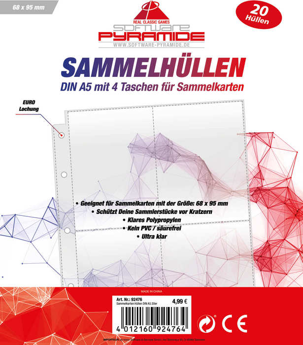 Pagine Tascabili a 4 tasche per Carte Collezionabili - Sammelhüllen