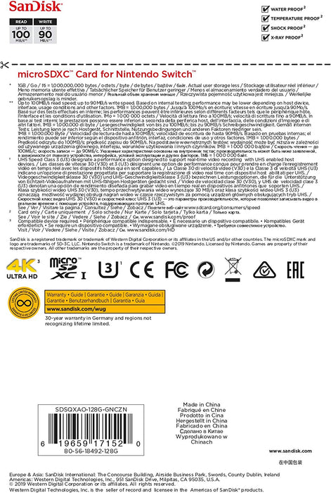 SanDisk Micro SD XC I 128GB Nintendo Switch