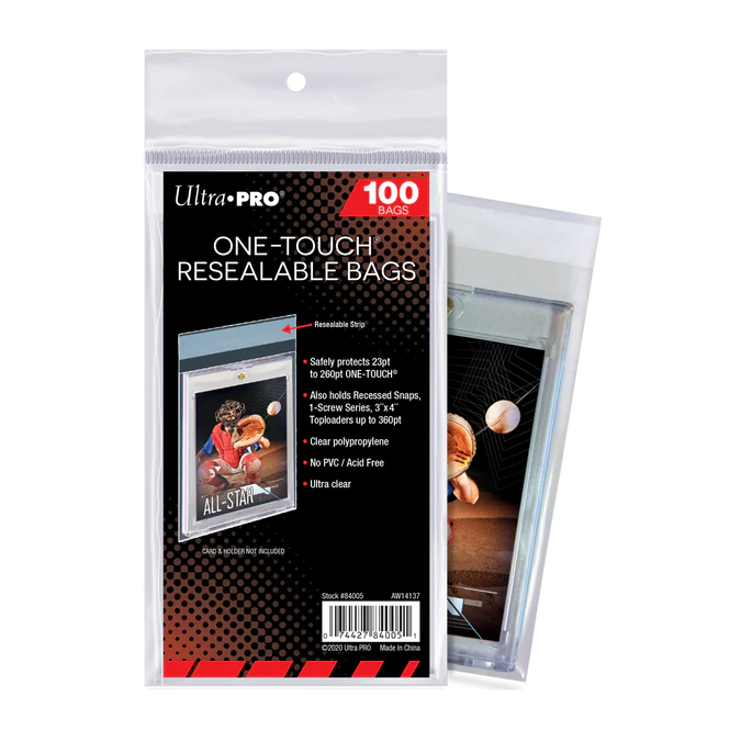 Ultra Pro – wiederverschließbare ONE-TOUCH-Beutel, für bis zu 260 PT (100 Stück)
