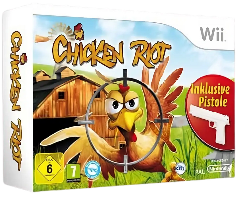 Chicken Riot – Die Jagd auf das Wildhuhn (Bundle mit Waffe) (GEBRAUCHT) – Wii (NEUSTART)