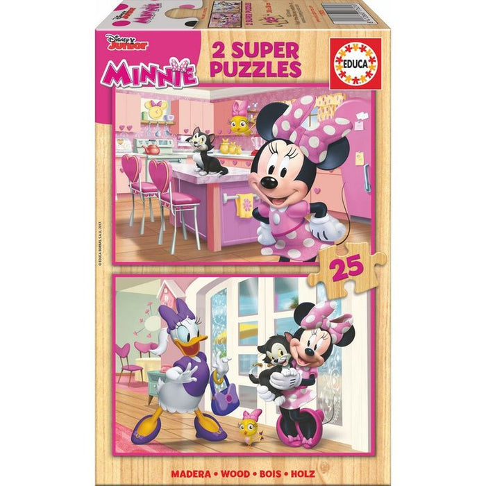 Disney Minnie and The Happy Helpers wooden puzzle 2x25pcs-0
