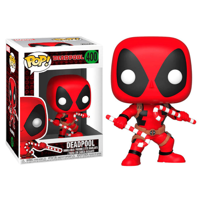 POP figure Marvel Holiday Deadpool with Candy Canes-0
