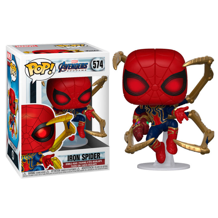 POP figure Marvel Avengers Endgame Iron Spider with Nano Gauntlet-0