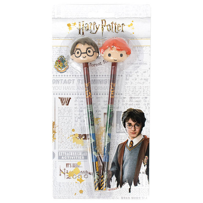 Harry Potter Set 2 pencils with 3D eraser toppers-1
