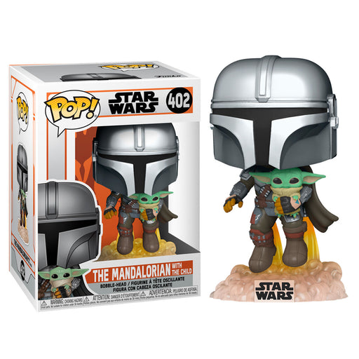 POP figure Star Wars The Mandalorian Mando Flying with Jet Pack-0