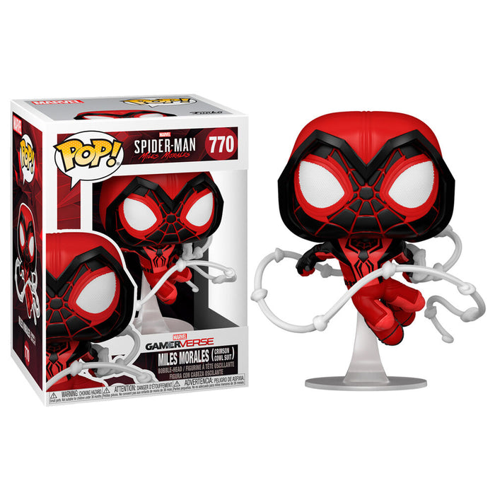 POP figure Marvel Spiderman Miles Morales Crimson Cowl Suit-0