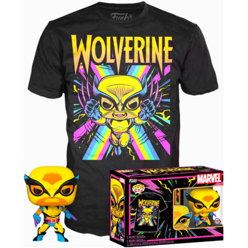 Set figure POP & Tee Marvel Wolverine Black Light-0