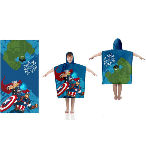Marvel Avengers Cotton poncho towel-0