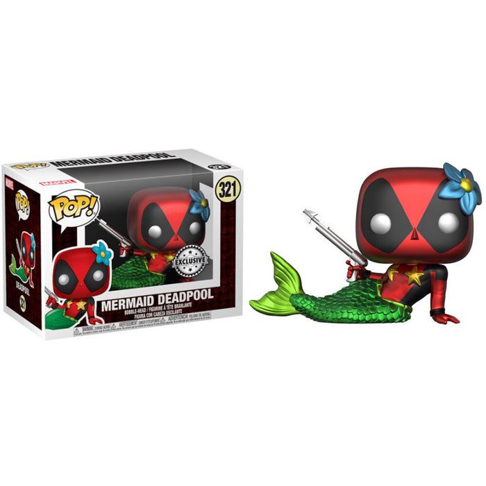 Set figure POP & Tee Marvel Deadpool Mermaid Exclusive-1