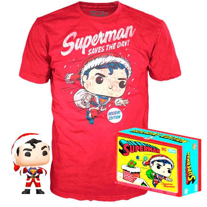 Set figure POP & Tee Back DC Comics Superman Exclusive Flocked-0