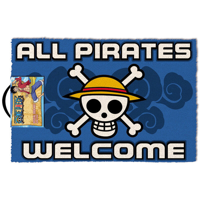 One Piece All Pirates Welcome doormat-1