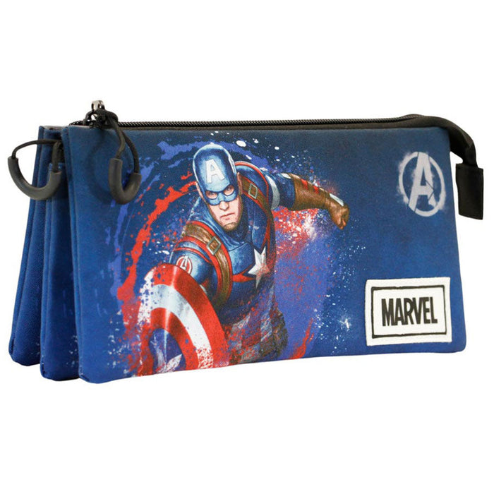 Marvel Captain America Full triple pencil case-0