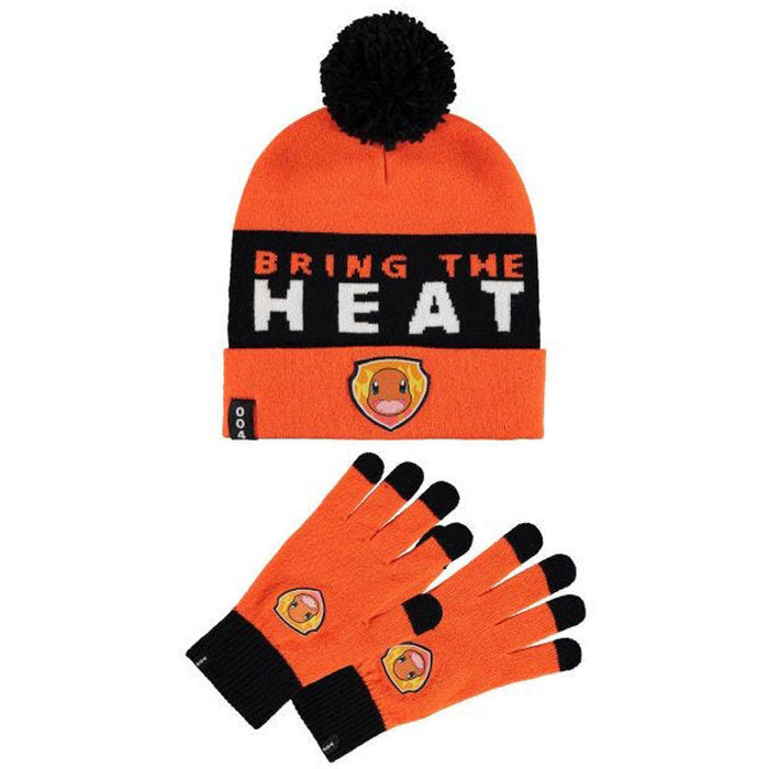 Pokemon Charmander hat and gloves set-0