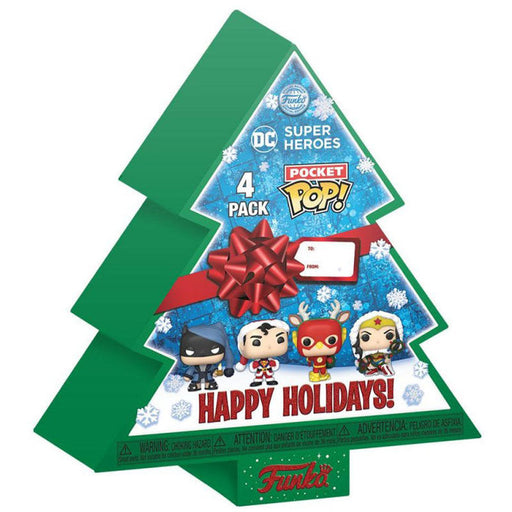 Pocket POP pack 4 figures DC Comics Tree Holiday Exclusive-0