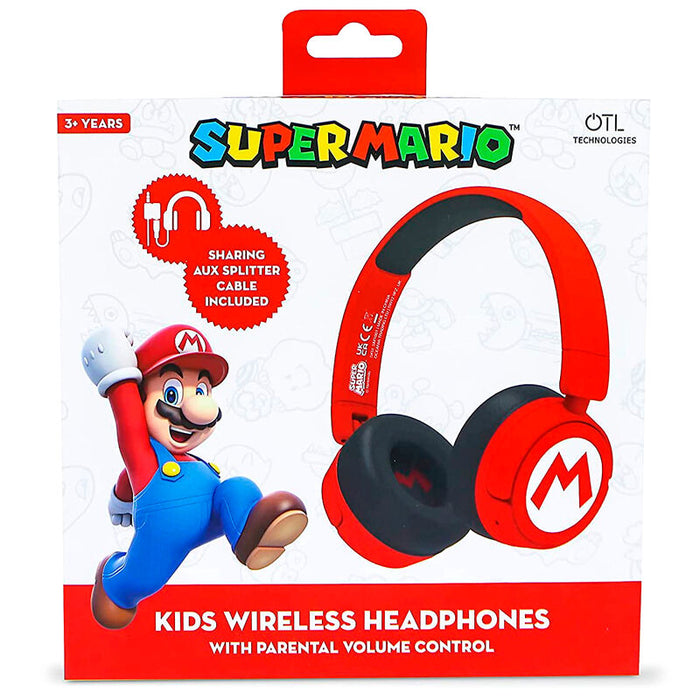 Super Mario Bros Logo wireless kids headphones-4