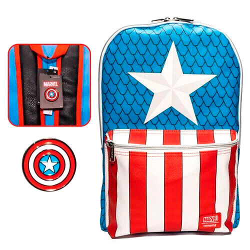 Loungefly Marvel Captain America backpack with pin 45cm-0