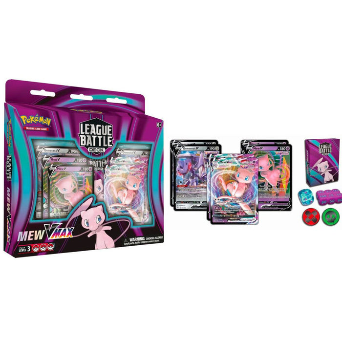Spanish Blister Pokemon League Battle Mew VMax Trading Card Game-1