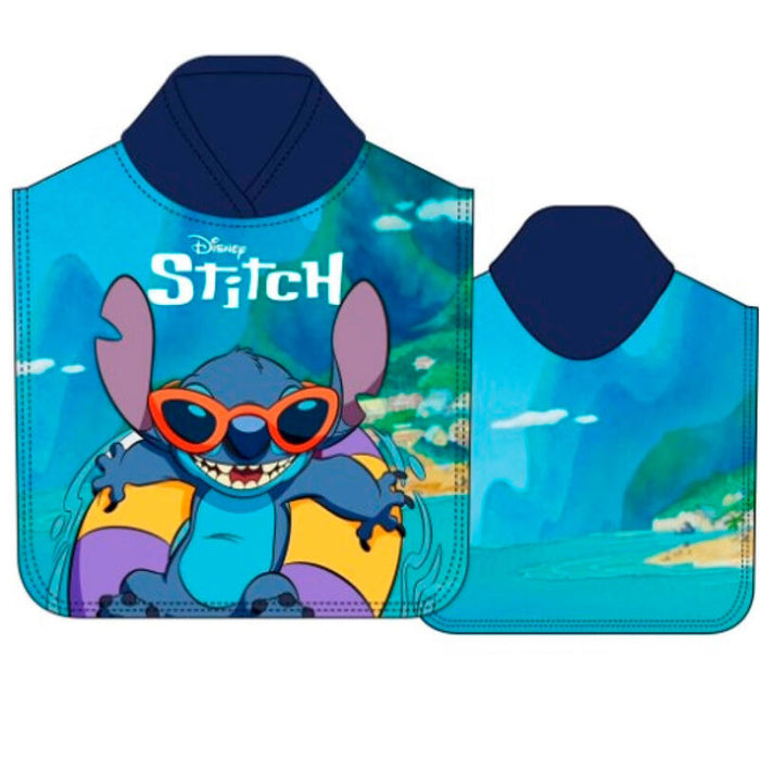 Disney Stitch microfibre poncho towel-0