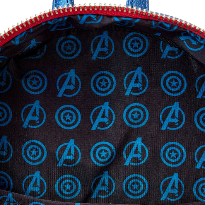 Loungefly Marvel Captain America metallic backpack 26cm-4