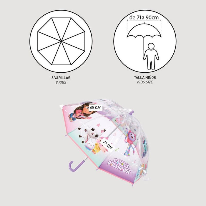 Gabbys dolls house bubble manual umbrella 45cm-4