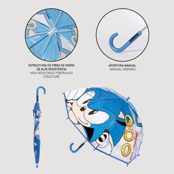 Sonic The Hedgehog bubble manual umbrella 45cm-2