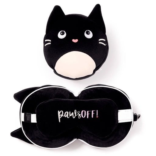 Relaxeazzz Fine feline cat travel pillow eye mask-0
