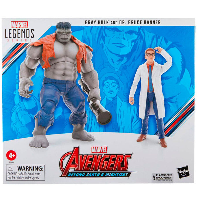 Marvel Avengers Beyond Earths Mightiest Gray Hulk & Dr. Bruce Banner figures 15cm-1