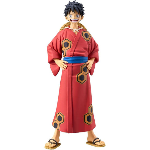 One Piece The Grandline Series Wanokuni Yukata Monkey D Luffy figure 16cm-0