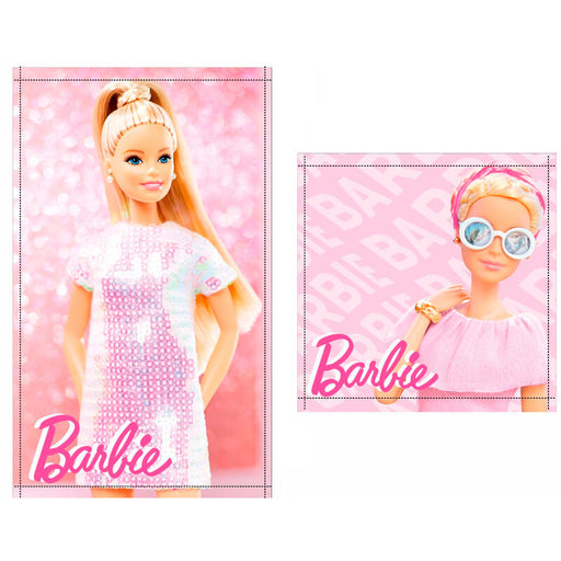 Barbie set 2 cotton bath towels-0