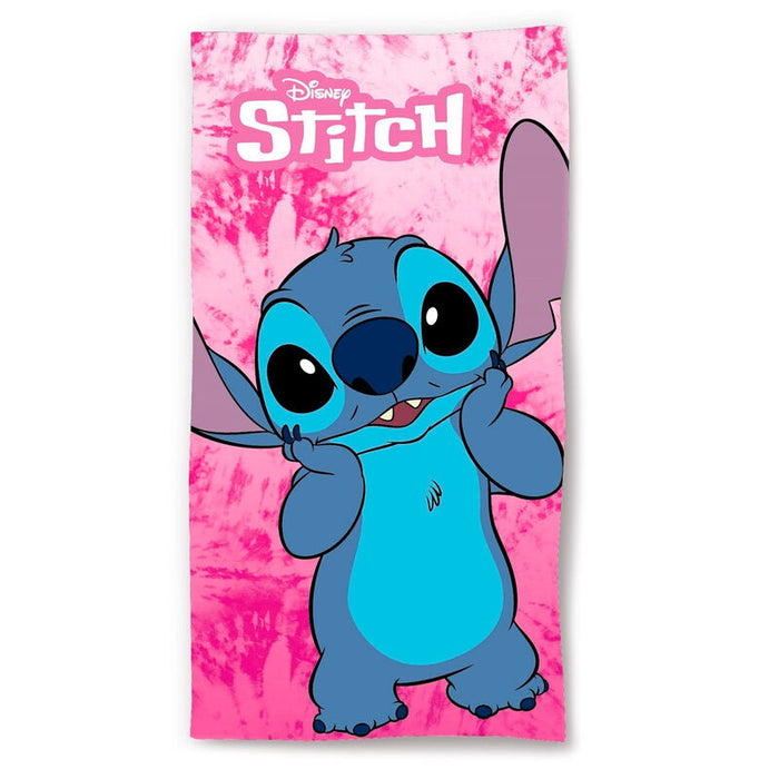 Disney Stitch Pink microfibre beach towel-0