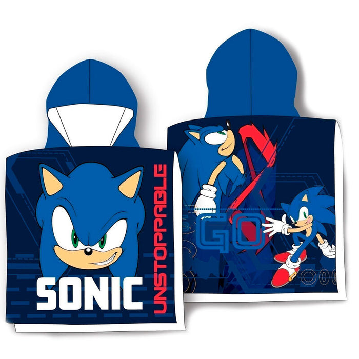 Sonic The Hedgehog cotton poncho towel-0