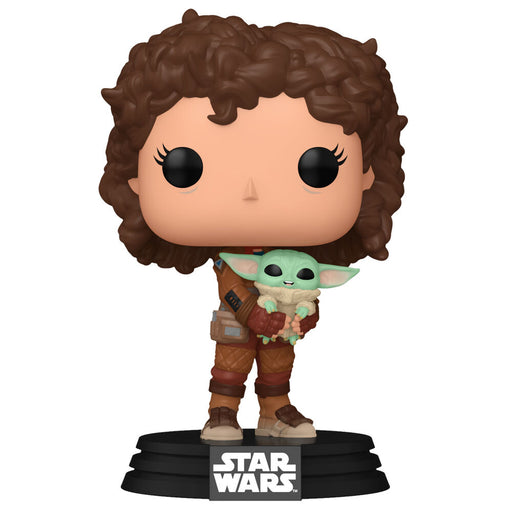 POP figure Star Wars Mandalorian 9 Peli Motto with Grogu-0