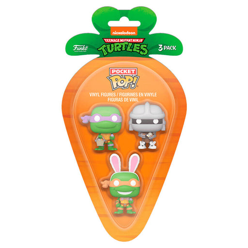 Carrot Pocket POP blister 3 figures Ninja Turtles Donatello Shredder Michelangelo easter-0