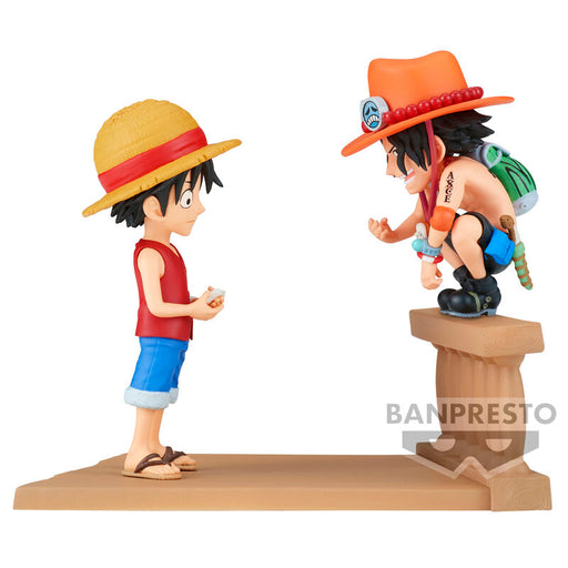 One Piece Monkey D Luffy & Portgas D Ace World Collectable Log Stories figure 8cm-0