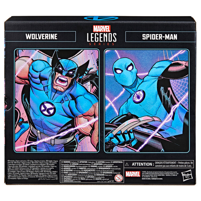 Marvel Fantastic four Wolverine Spiderman pack 2 figures 15cm-8