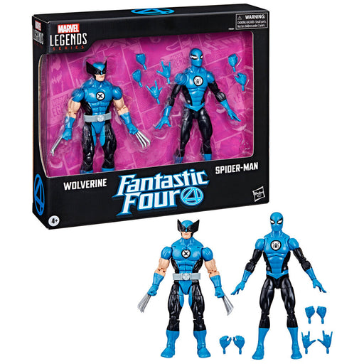 Marvel Fantastic four Wolverine Spiderman pack 2 figures 15cm-0