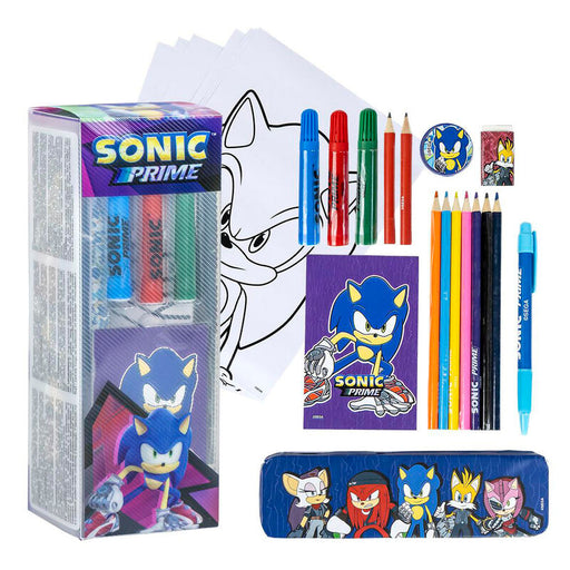 Sonic Prime colouring stationery set-1