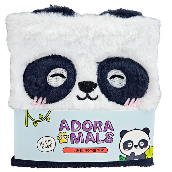 Adoramals Panda Bear A5 plush notebook-0