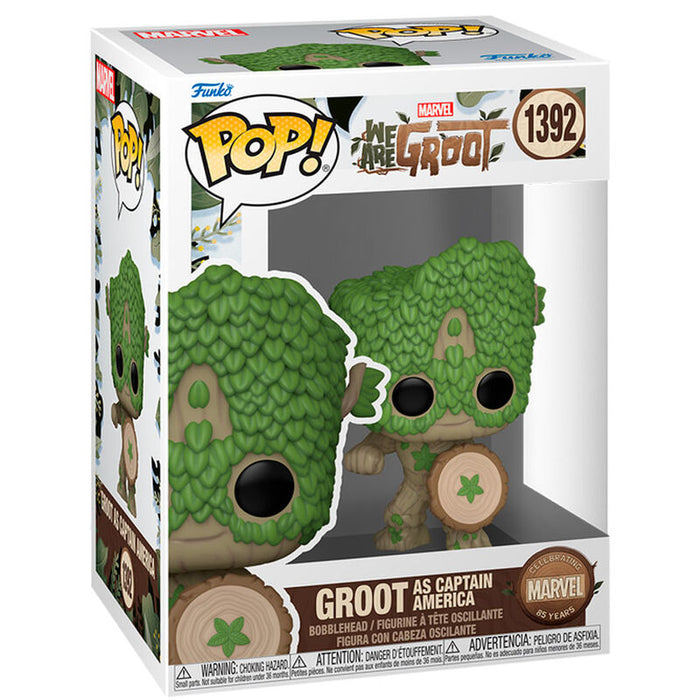 POP figure Marvel We Are Groot - Groot as Captain America-0